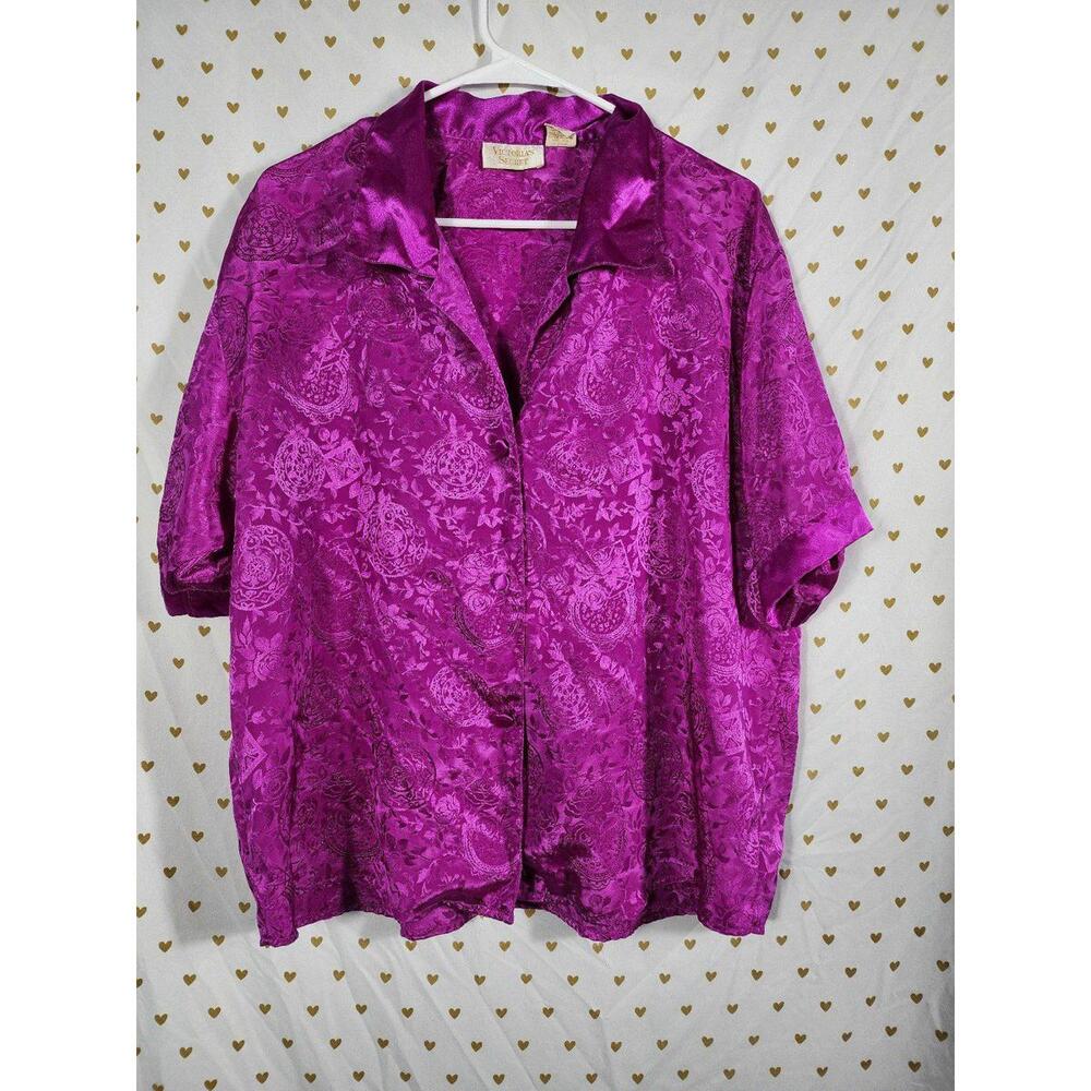 Victoria's Secret Purple Satin Blouse